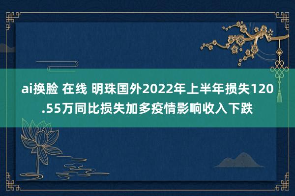 ai换脸 在线 明珠国外2022年上半年损失120.55万同比损失加多疫情影响收入下跌