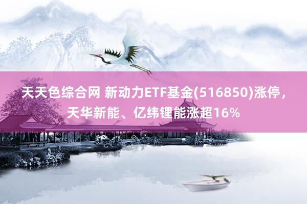 天天色综合网 新动力ETF基金(516850)涨停，天华新能、亿纬锂能涨超16%