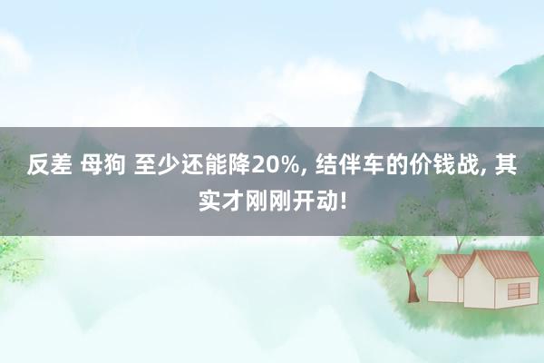 反差 母狗 至少还能降20%, 结伴车的价钱战, 其实才刚刚开动!