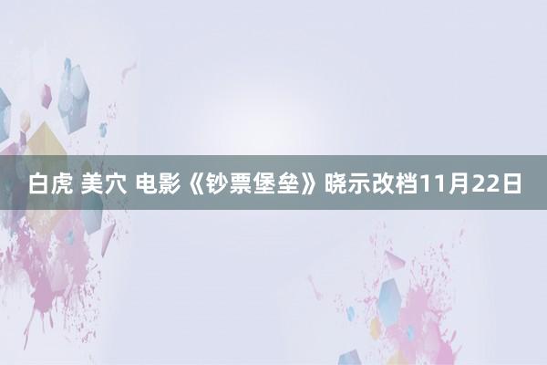 白虎 美穴 电影《钞票堡垒》晓示改档11月22日