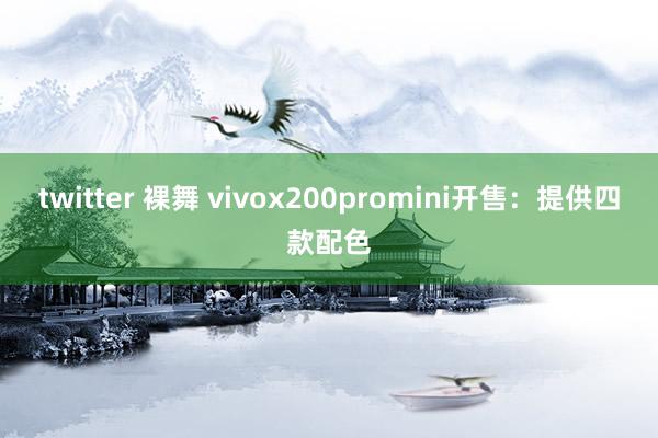 twitter 裸舞 vivox200promini开售：提供四款配色