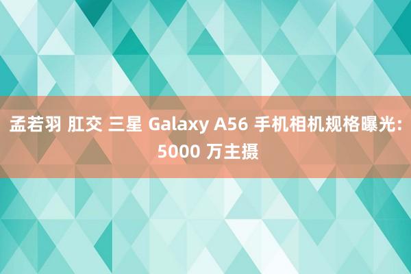 孟若羽 肛交 三星 Galaxy A56 手机相机规格曝光: 5000 万主摄