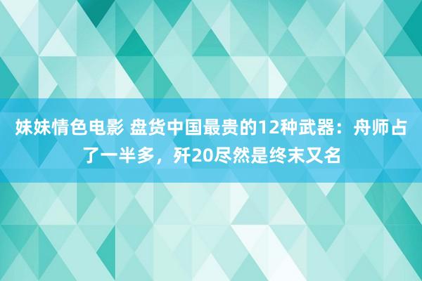 妹妹情色电影 盘货中国最贵的12种武器：舟师占了一半多，歼20尽然是终末又名