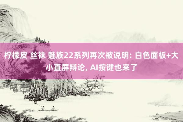 柠檬皮 丝袜 魅族22系列再次被说明: 白色面板+大小直屏辩论， AI按键也来了