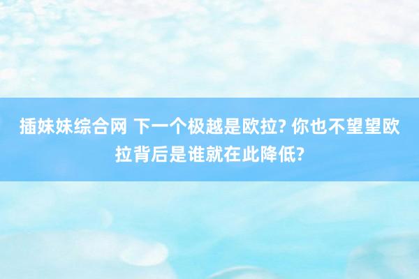 插妹妹综合网 下一个极越是欧拉? 你也不望望欧拉背后是谁就在此降低?