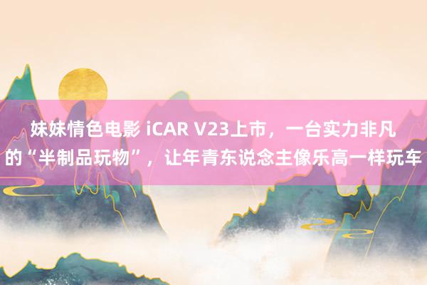 妹妹情色电影 iCAR V23上市，一台实力非凡的“半制品玩物”，让年青东说念主像乐高一样玩车