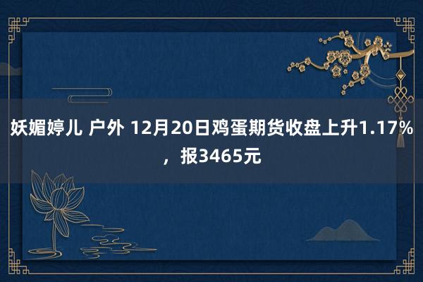 妖媚婷儿 户外 12月20日鸡蛋期货收盘上升1.17%，报3465元