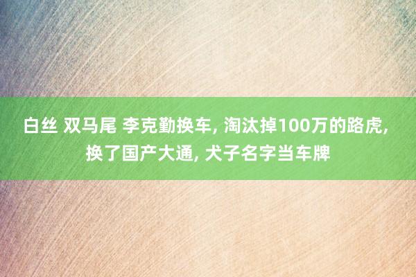 白丝 双马尾 李克勤换车， 淘汰掉100万的路虎， 换了国产大通， 犬子名字当车牌