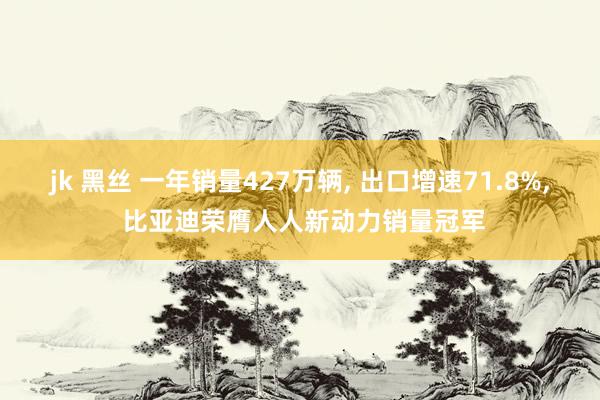 jk 黑丝 一年销量427万辆， 出口增速71.8%， 比亚迪荣膺人人新动力销量冠军